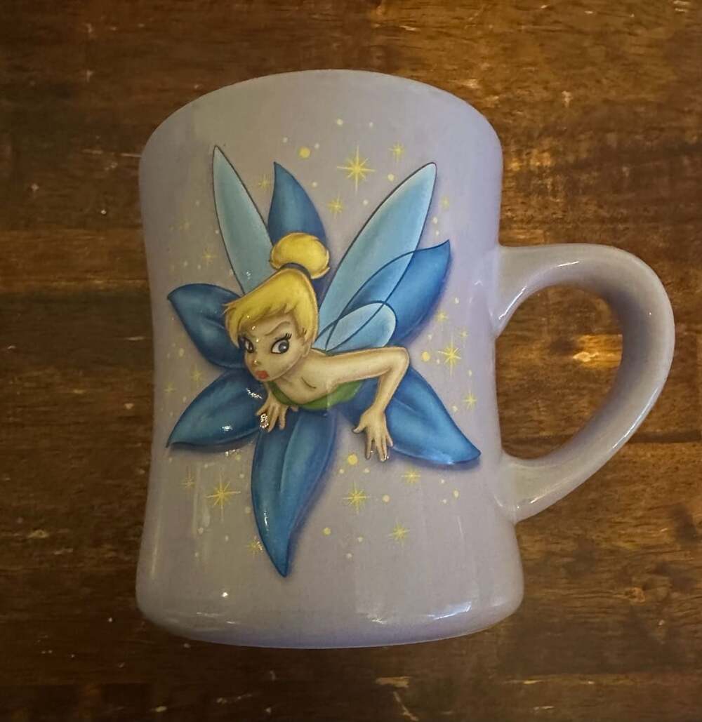 Disney Parks Tinker Bell Embossed Coffee Mug